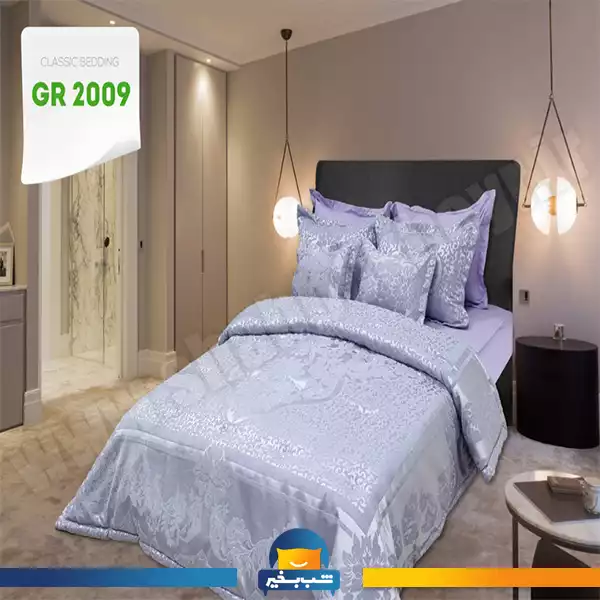 فروشگاه شب بخیر - jacquard-velvet-quilt-set-code-2009