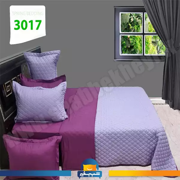 فروشگاه شب بخیر - purple-and-lilac-four-seasons-quilt-set-code-3017