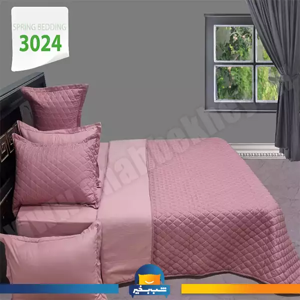فروشگاه شب بخیر - sausage-four-season-quilt-set-and-dark-pink-season-code-3024