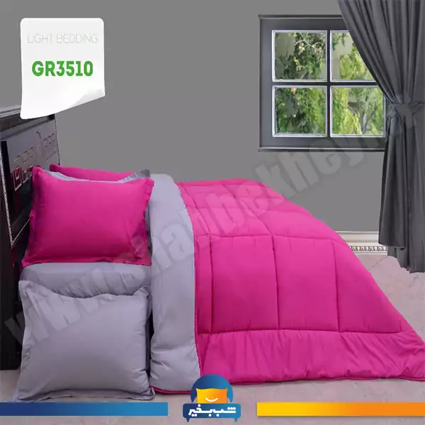 فروشگاه شب بخیر - sport-bedding-set,-pink,-gray,-code-3510