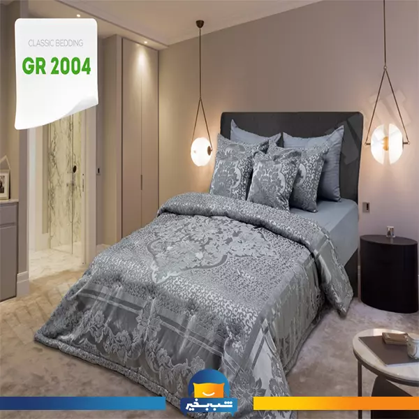 فروشگاه شب بخیر - ست-لحاف-مخمل-ژاکارد-شکلاتی-تیره-تیره-کد-2004